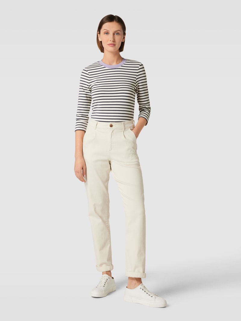 Longsleeve mit Streifenmuster in offwhite