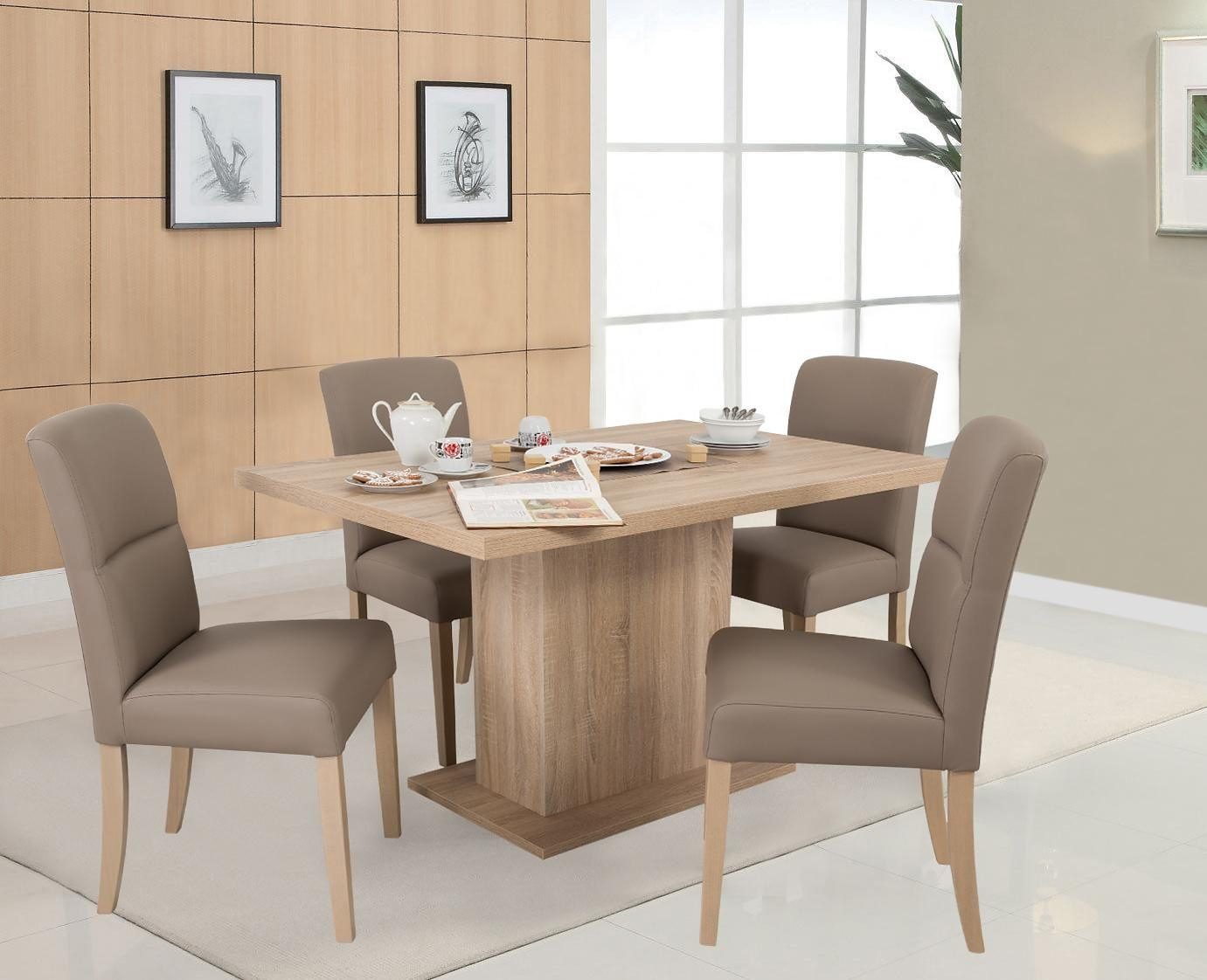 Home affaire Säulen-Esstisch Cross, Breite 136 cm