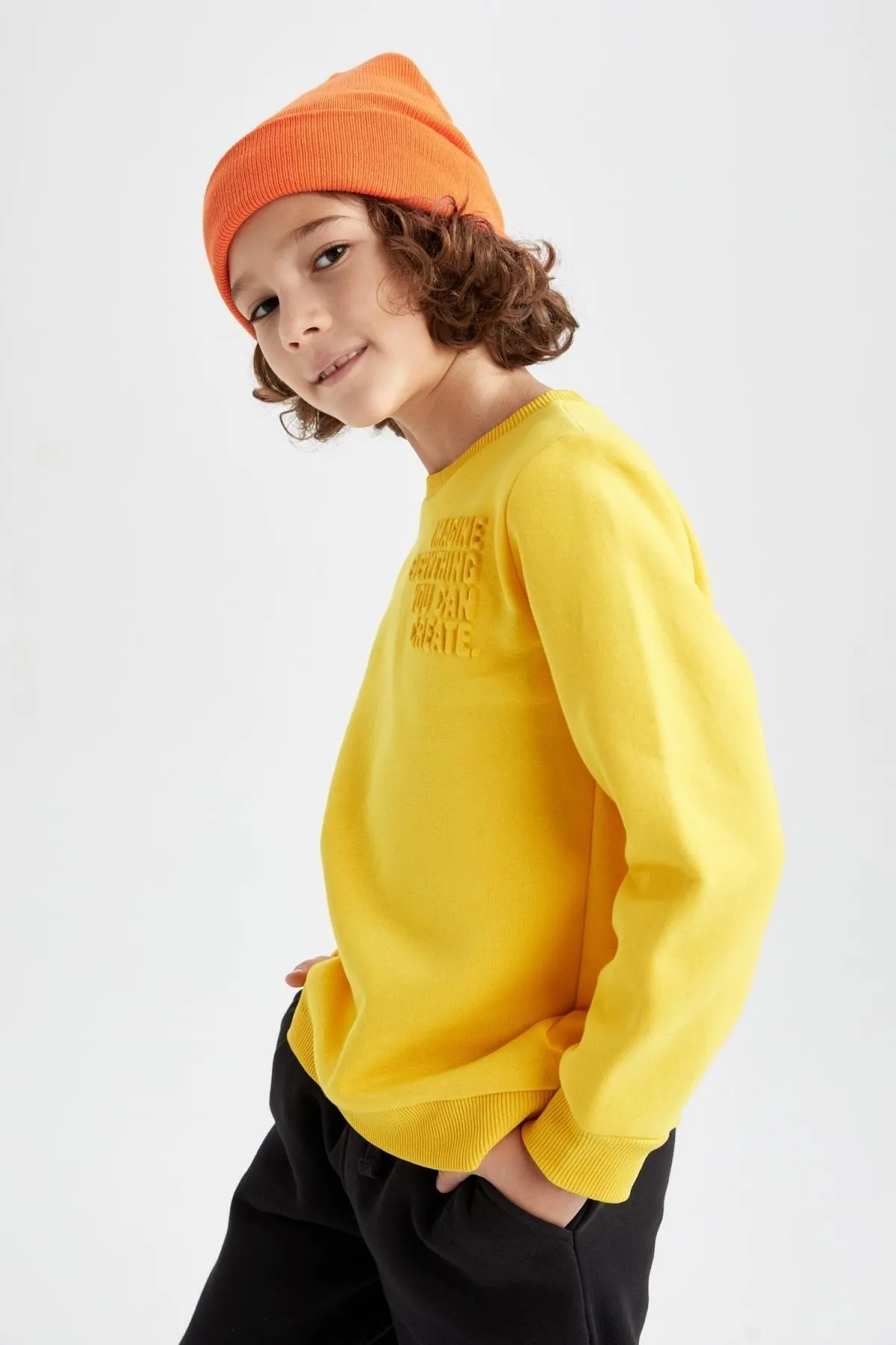 DeFacto  Jungen-Sweatshirt mit Rundhalsausschnitt