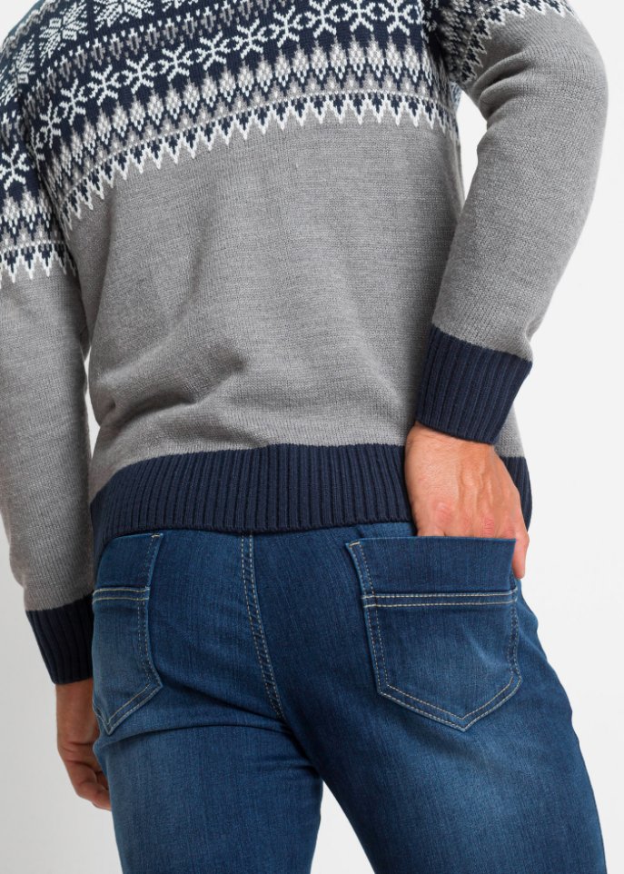 Norweger-Pullover mit Troyerkragen