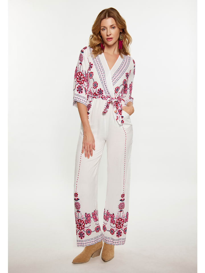 usha FESTIVAL Jumpsuit in Weiss Mehrfarbig günstig kaufen