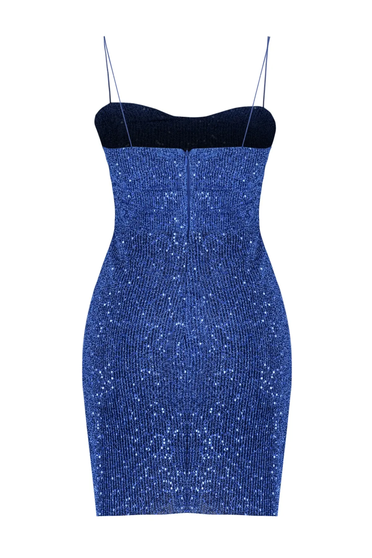 Trendyol Collection  Saks Tailliertes, gefüttertes, glänzendes Pailletten-Elegantes Abendkleid TPRSS22EL2889