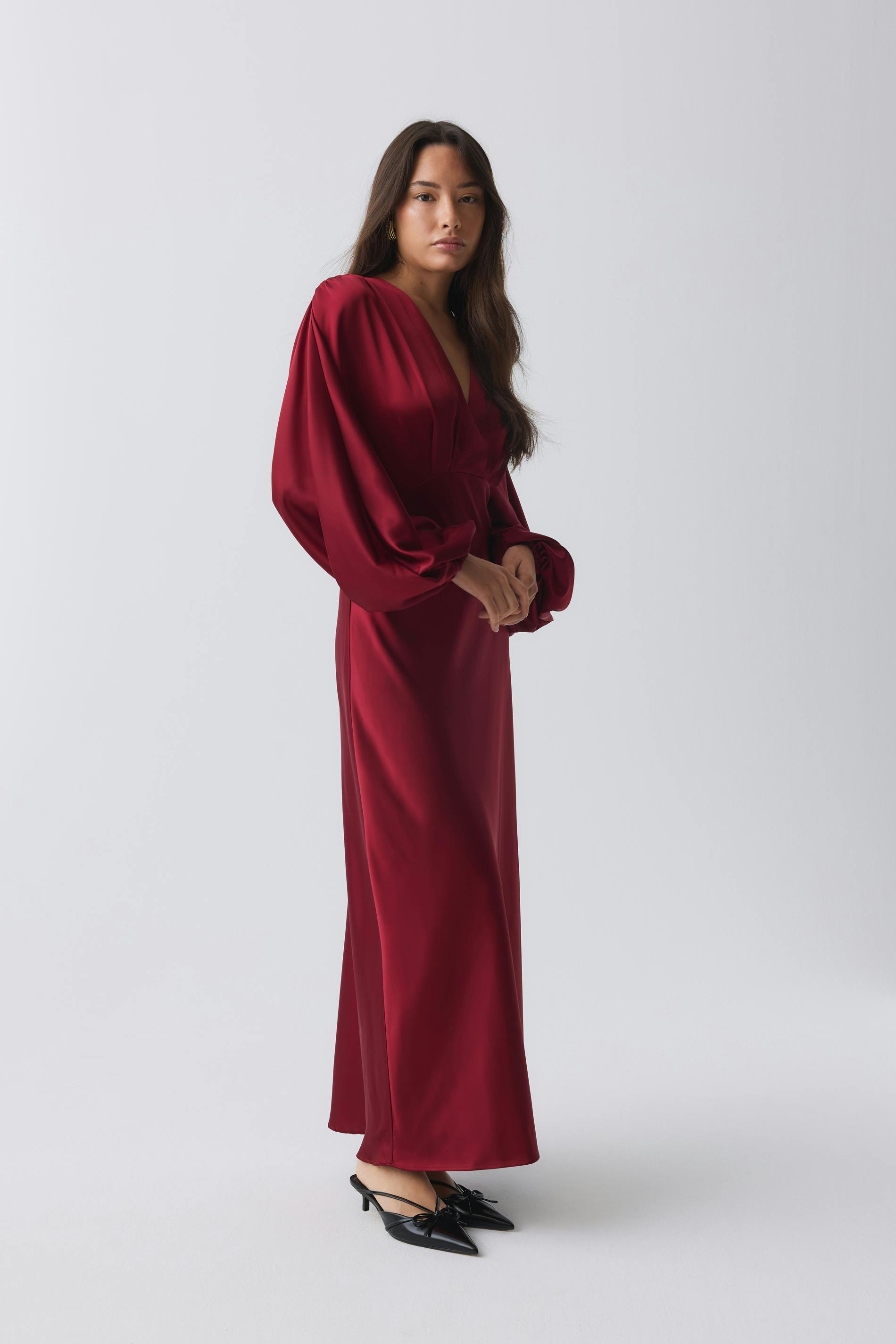Satin midaxi dress
