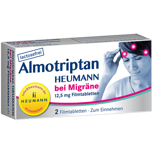 ALMOTRIPTAN Heumann bei Migräne 12,5 mg Filmtabl.  2 St  Filmtabletten