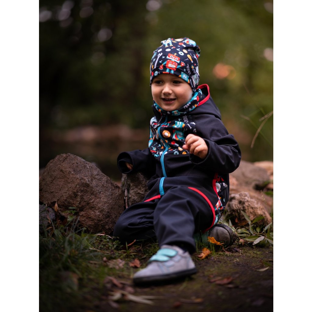 Unuo Basic Fleece-Schlauchschal für Kinder Roboter