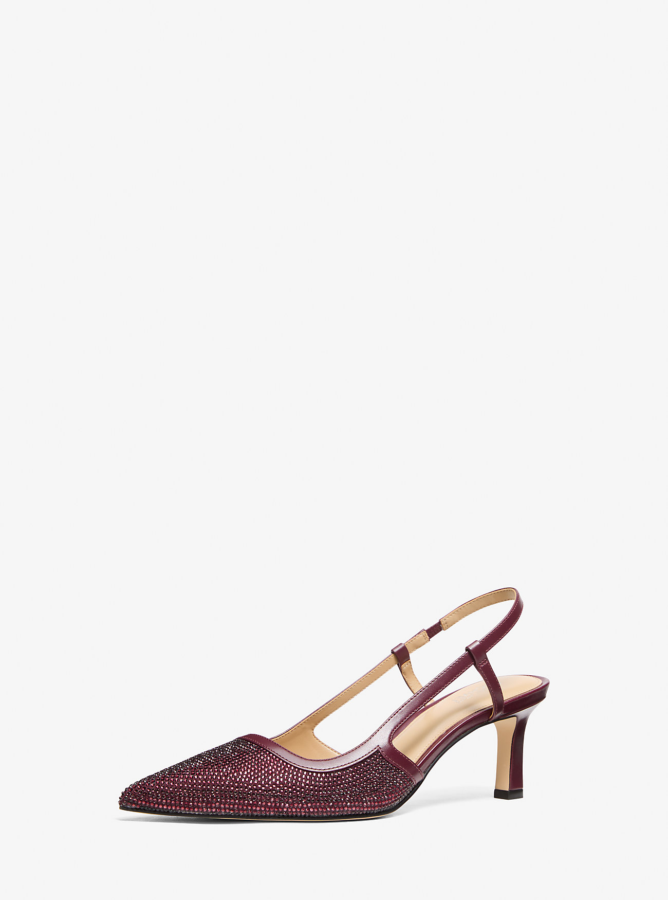 Alora semsket slingback pumps - OXBLOOD
