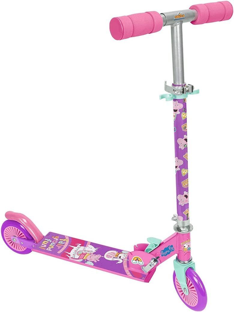 Saica Toys Tretroller Peppa Wutz Tretroller, klappbarer Kick Scooter für Kinder ab 3 Jahren