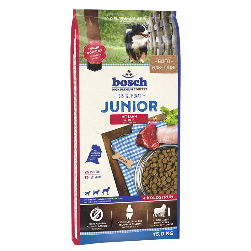 bosch Hundetrockenfutter bosch Junior Lamm & Reis 15 kg