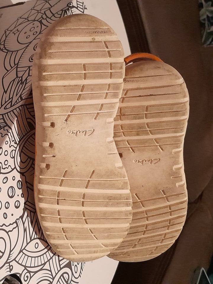 Clarks Sandalen in Grau/ Orange günstig kaufen 32