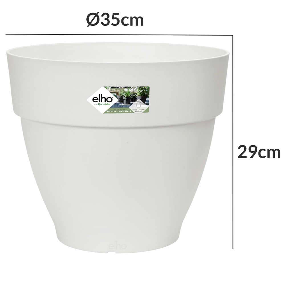 Casaria Deuba® Blumentopf Weiß 35x29cm 18,2L