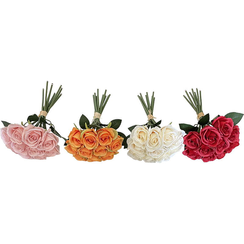 Home Rosebukett 10 stk 26 cm