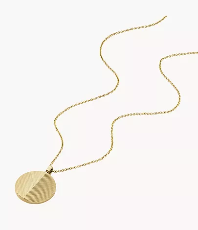 Fossil Kette Harlow Linear Texture Edelstahl goldfarben