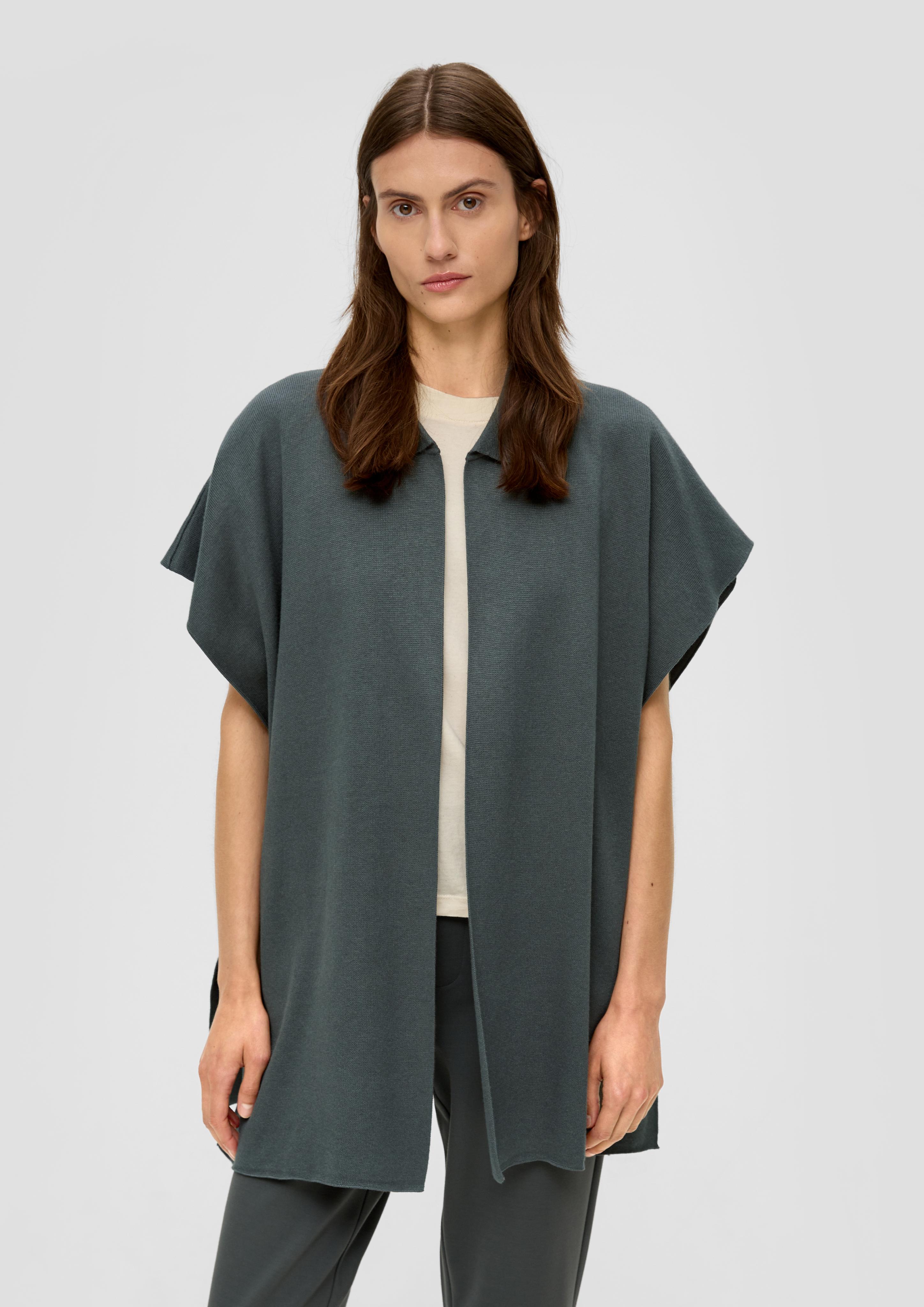 Strickponcho aus Viskosemix  2135009-7909