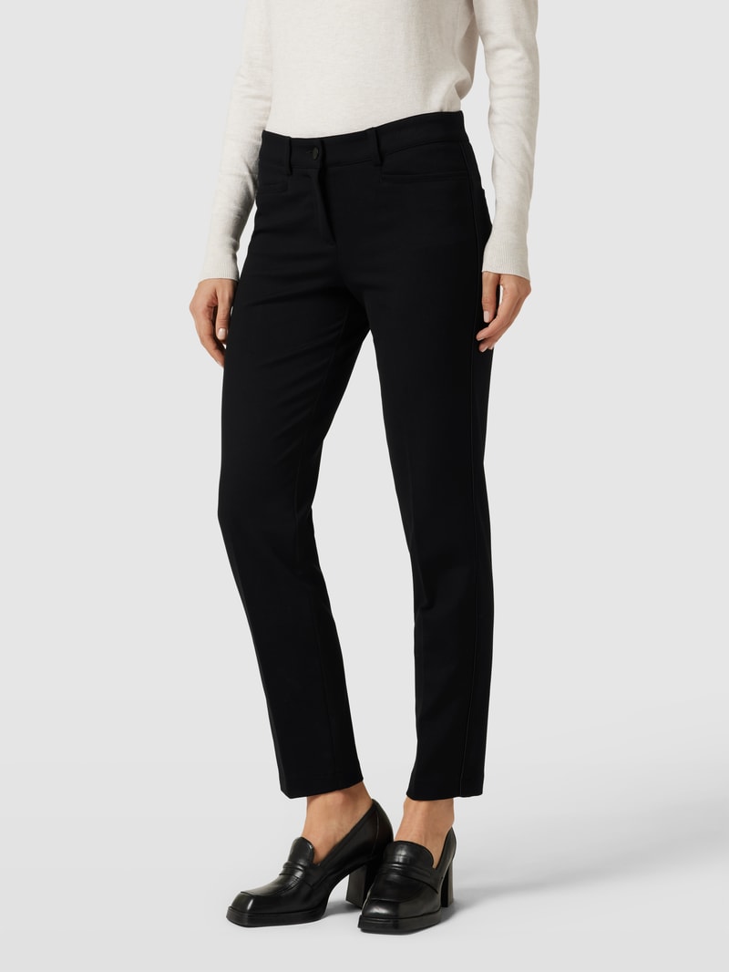 Chino in verkürzter Passform Modell 'RENIRA' in schwarz