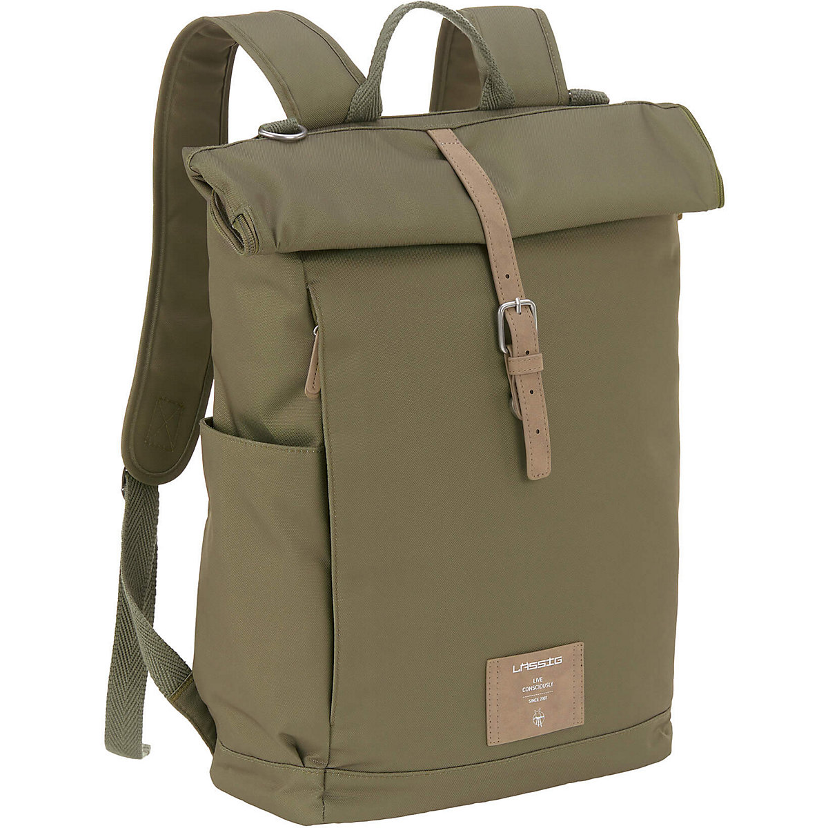 Wickelrucksack Green Label Tidy Talent olive, inkl. Zubehör & Wickelunterlage