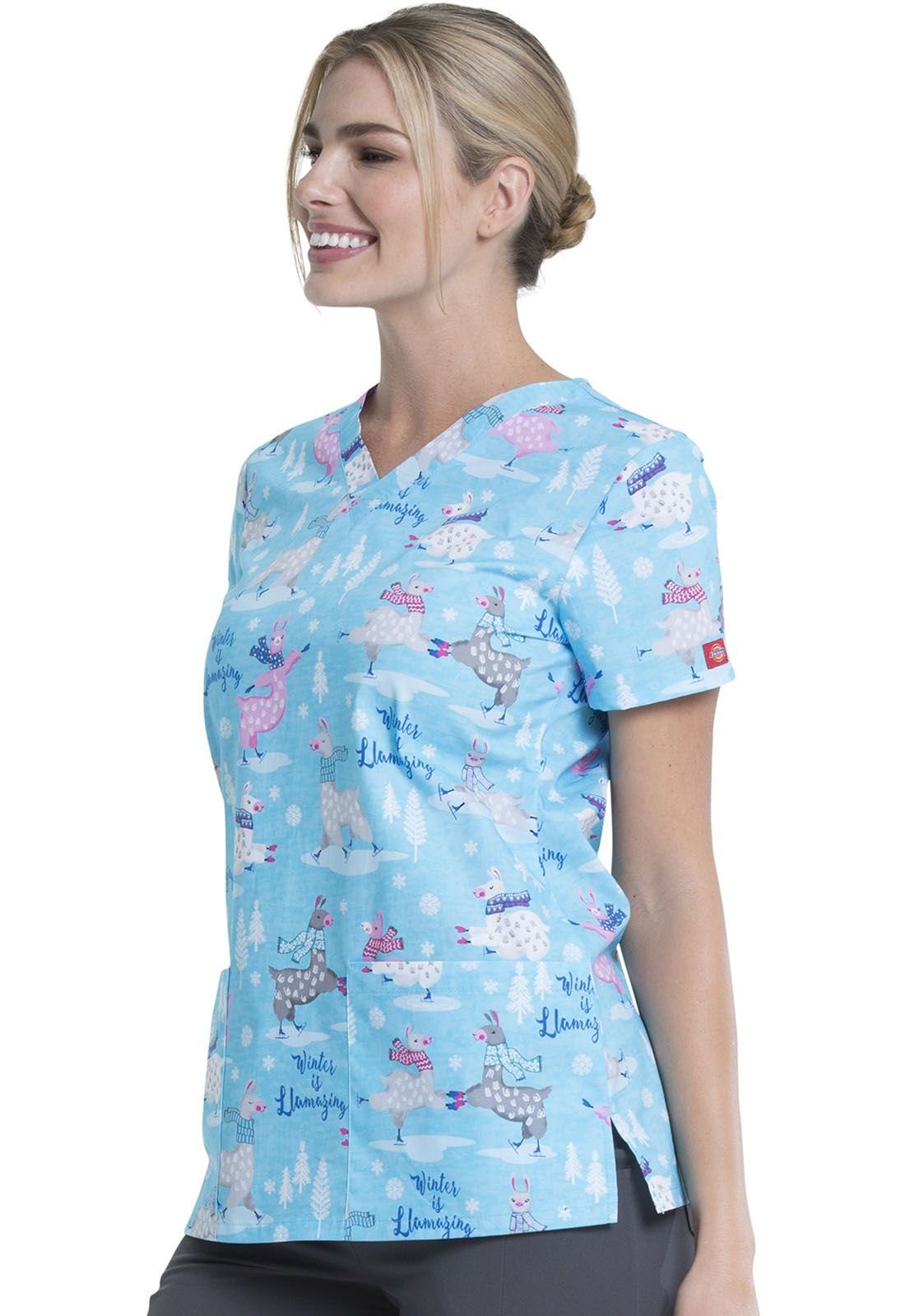 Dickies Funktionsbluse bunt bedruckter Damen Kasack 