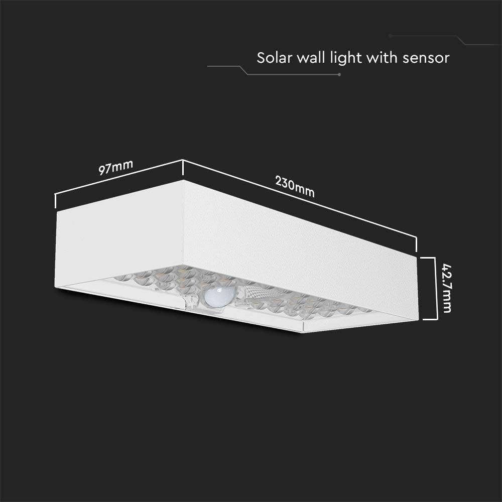 V-TAC LED Solarleuchte VT-406 Solar-Wandleuchte 6W 4000K