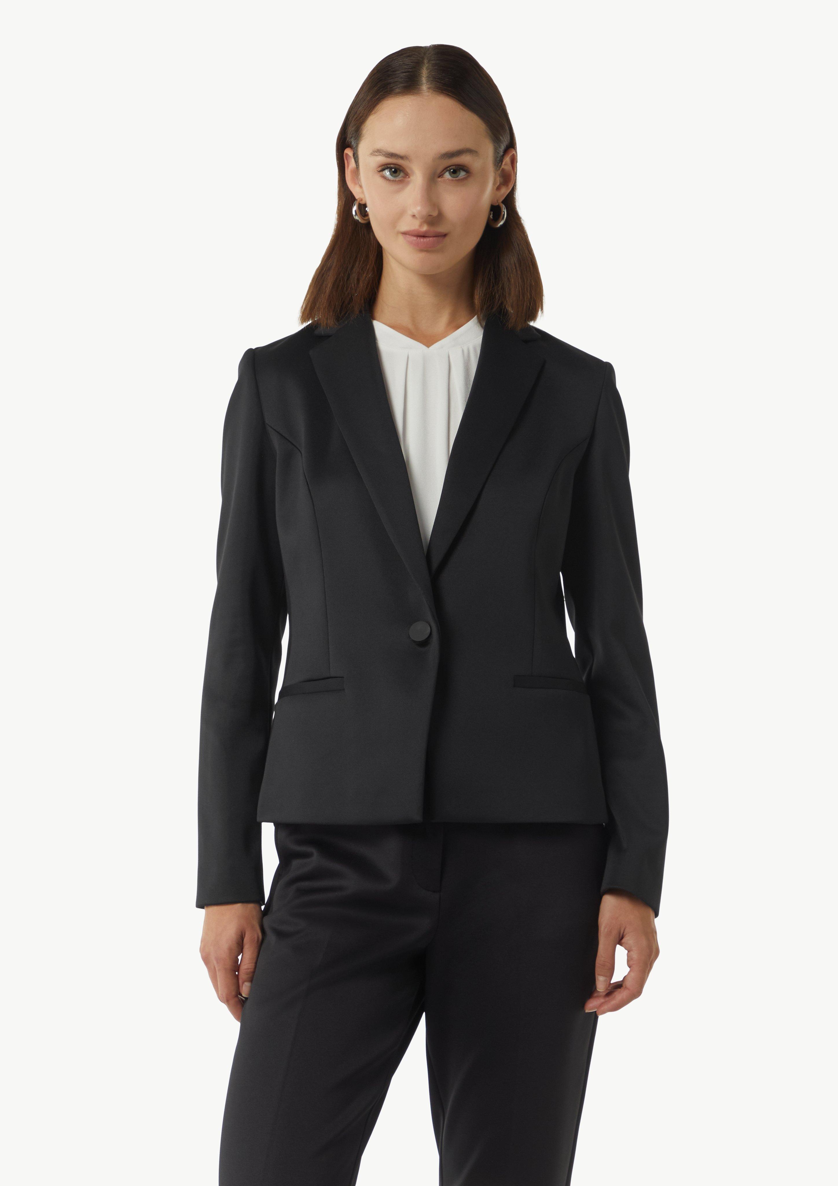 Blazer mit Halbfutter im Rückenteil - schwarz