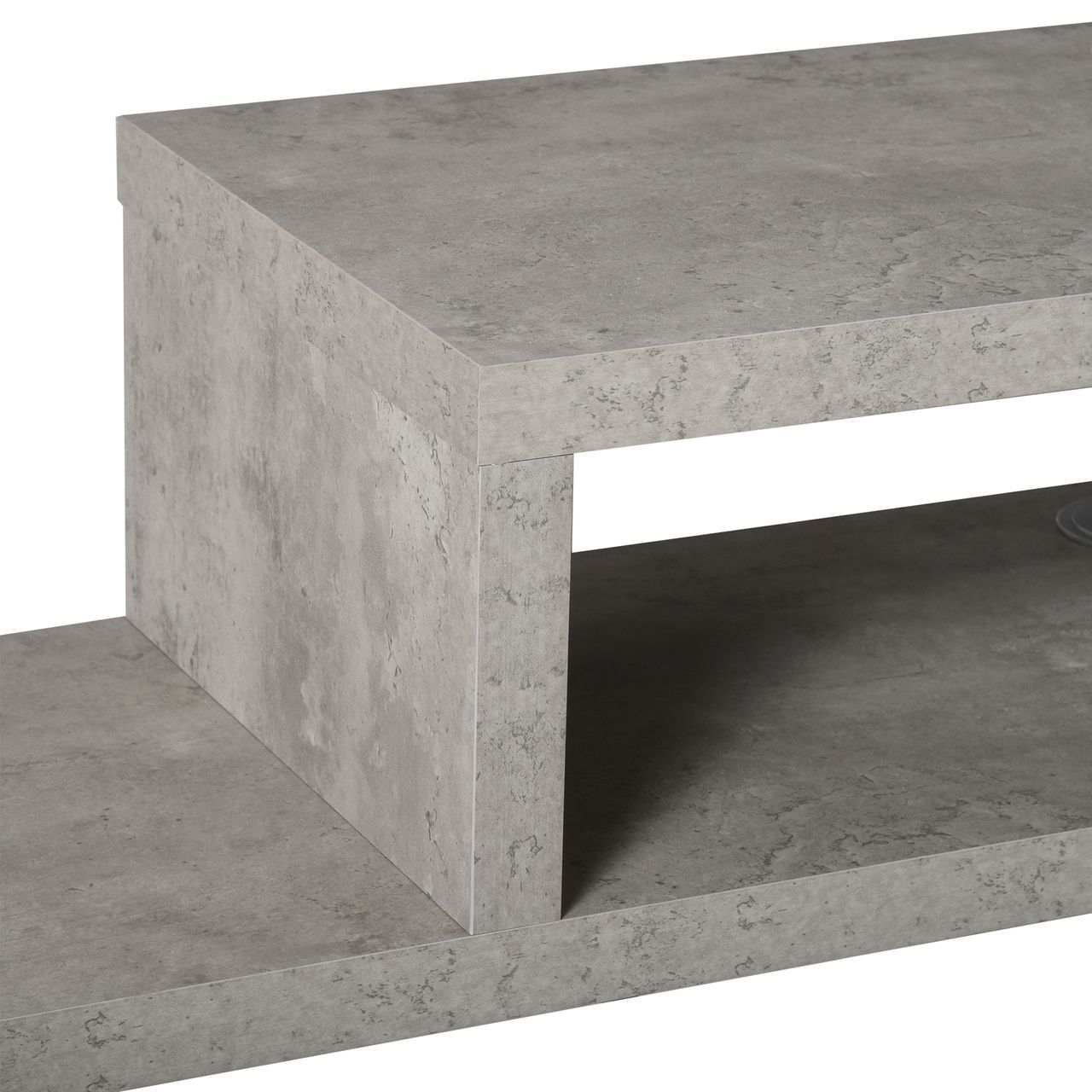 HOMCOM TV Hängeschrank Lowboard Hängeboard Fernsehschrank Spanplatte Zementgrau