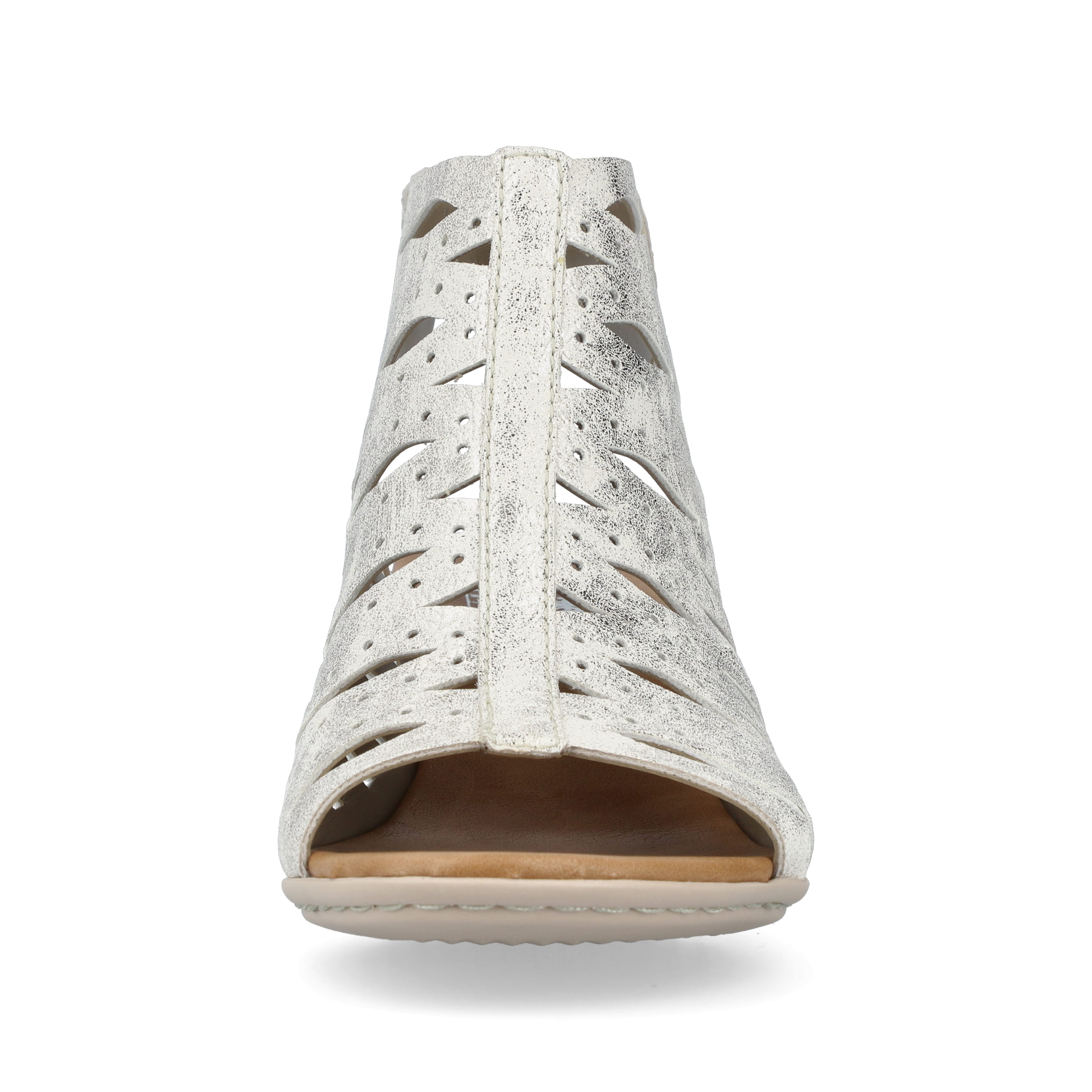 Rieker Damen Riemchensandaletten silber-metallic
