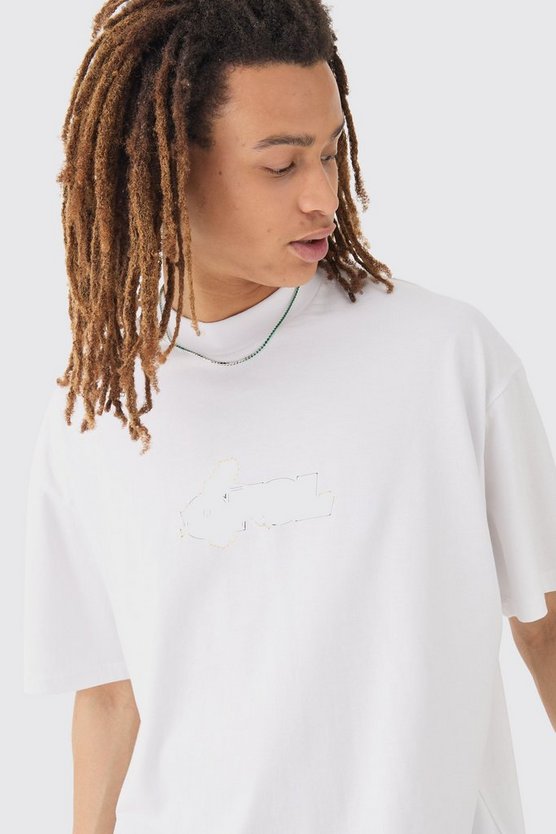 Oversize T-Shirt mit geteiltem Saum