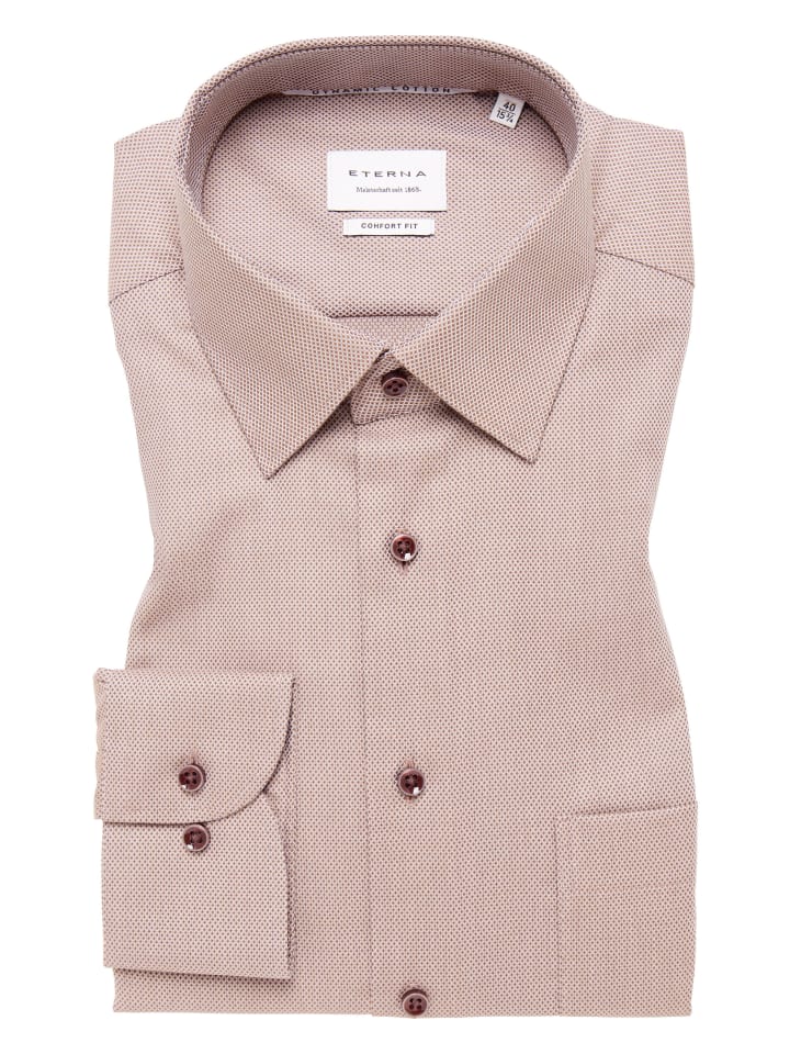 Eterna Hemd COMFORT FIT in beige günstig kaufen