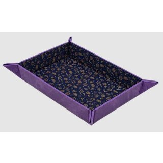 Printed Leatherette Folding Dice Tray Featuring: Bells Hells Pattern From Critical Role