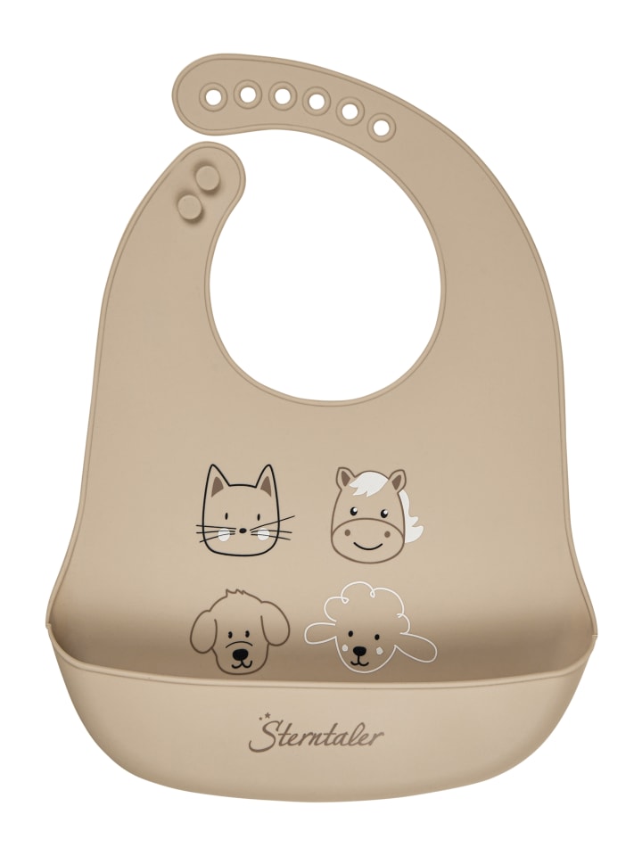 Sterntaler Silikon Lätzchen BAUERNHOF in beige günstig kaufen onesize