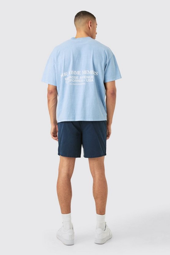 Kurze lockere Shorts in Dunkelblau