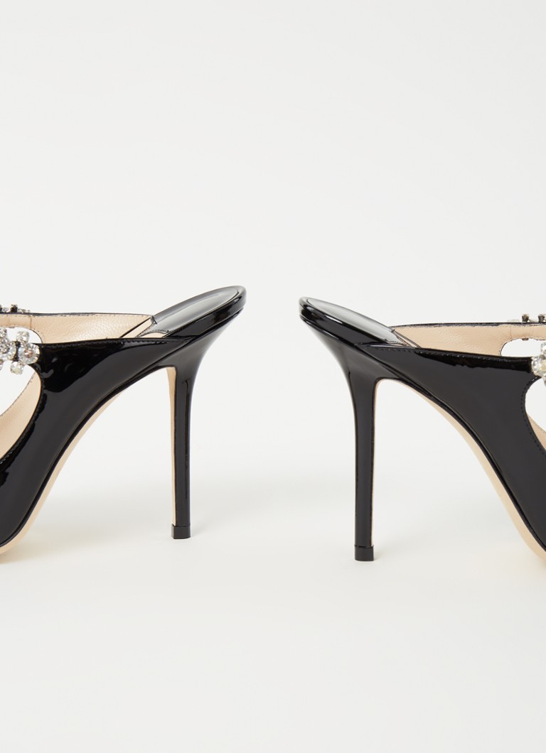Muły Jimmy Choo Bing ze skóry cielęcej z polerowanym wykończeniem