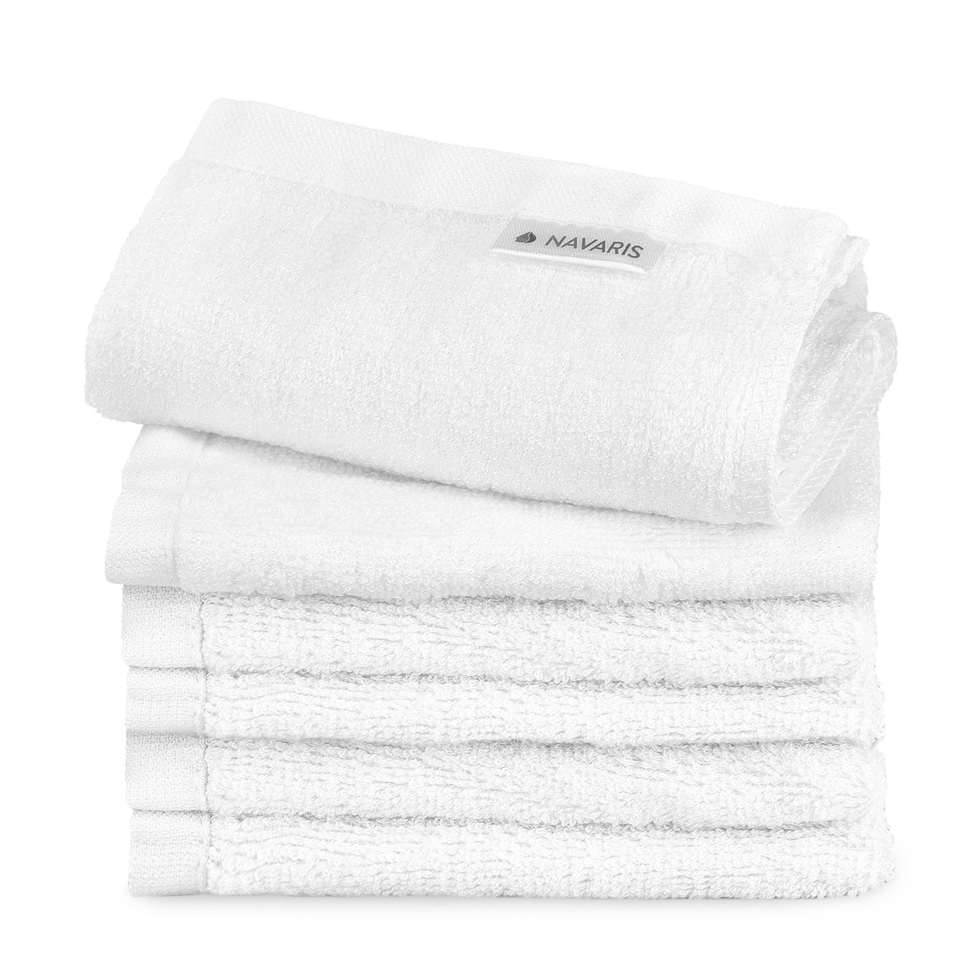 Navaris Waschlappen Set 6-teilig Baby-Waschlappen aus Bambus - 25x25cm (6-tlg)
