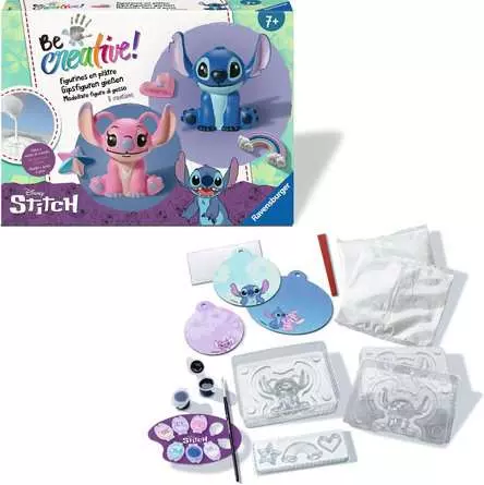 Bastelset DIY Gipsgießen Stitch - Bastelset für Kinder ab 7 Jahren