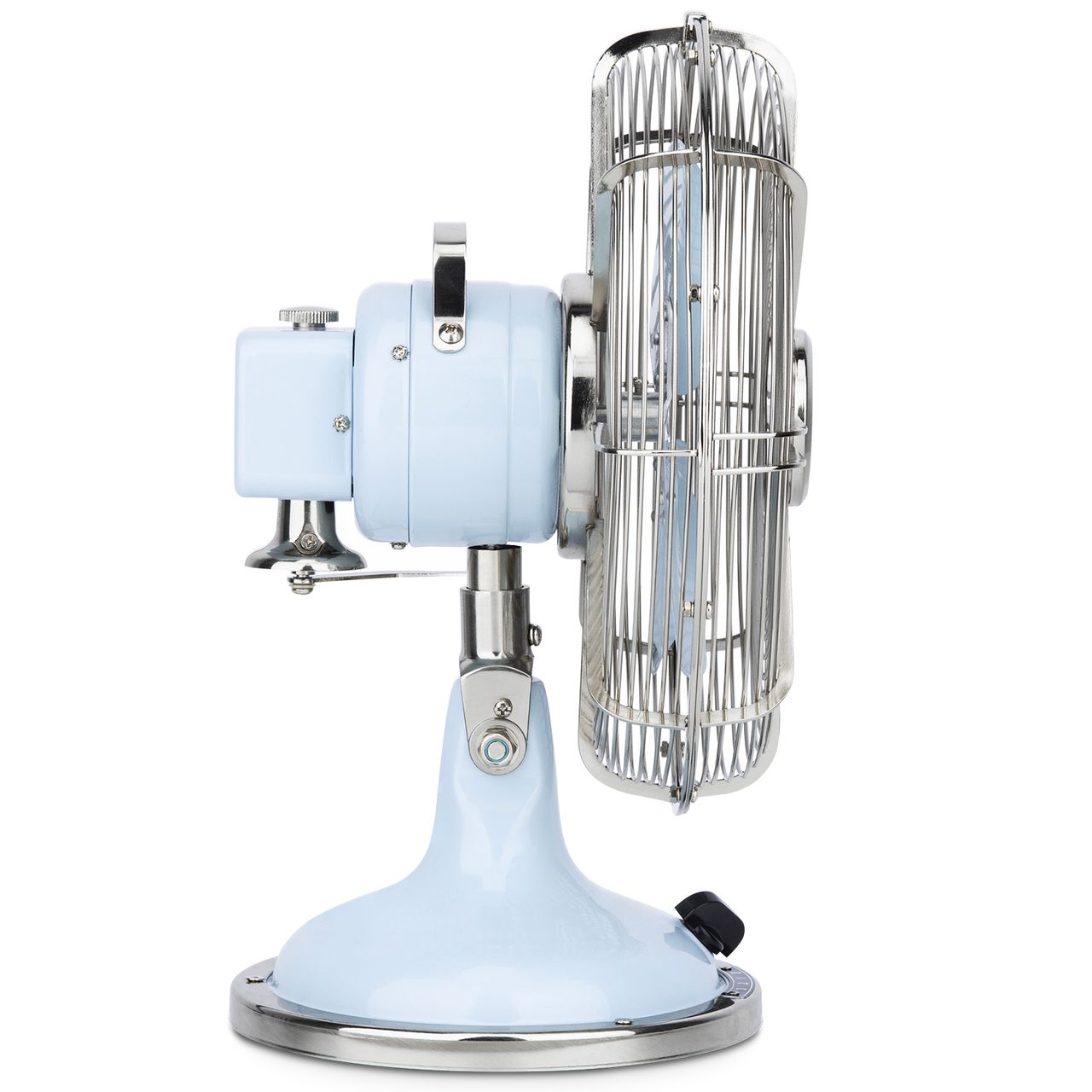 H.Koenig Elektrischer Tischventilator im Retro-Stil, hellblau