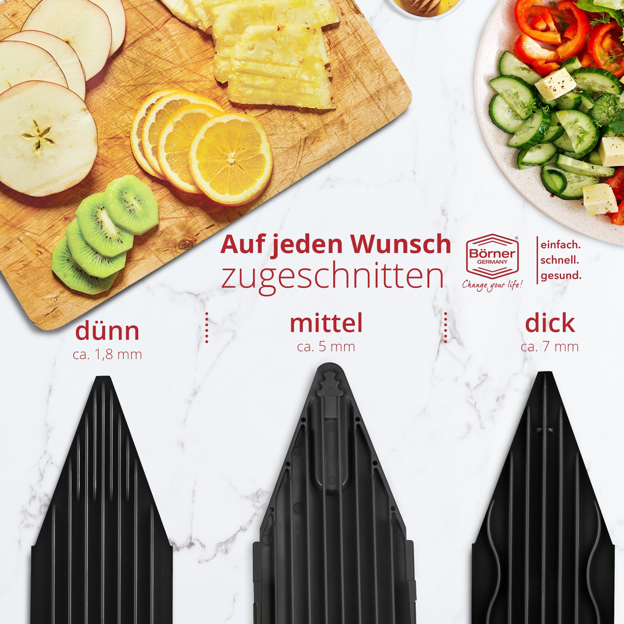 Börner Gemüsehobel Gemüsehobel V6 ExclusiveLine Starter Set