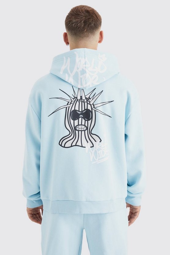 Oversize Hoodie mit Reißverschluss und Oversize Jogginghose