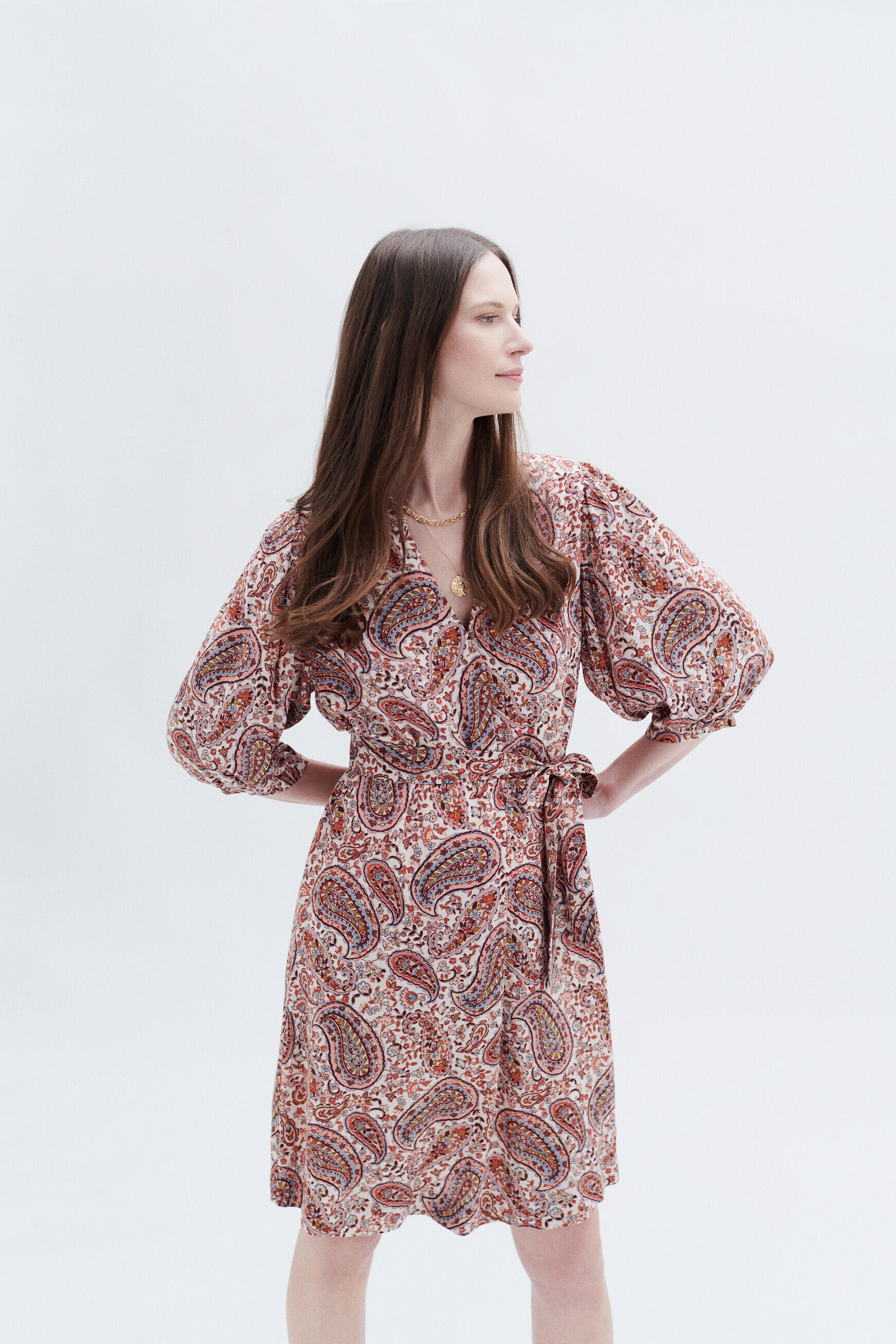 Robe riley camel femme