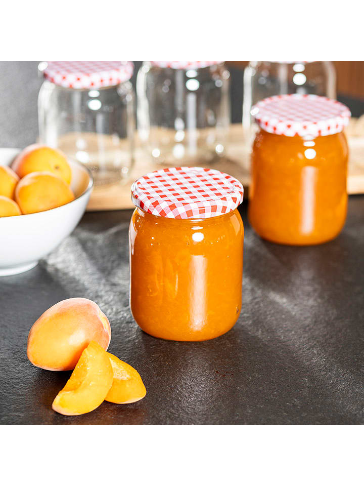 Chefware 6er-Set: Einmachgläser in Transparent/ Rot - 540 ml günstig kaufen onesize