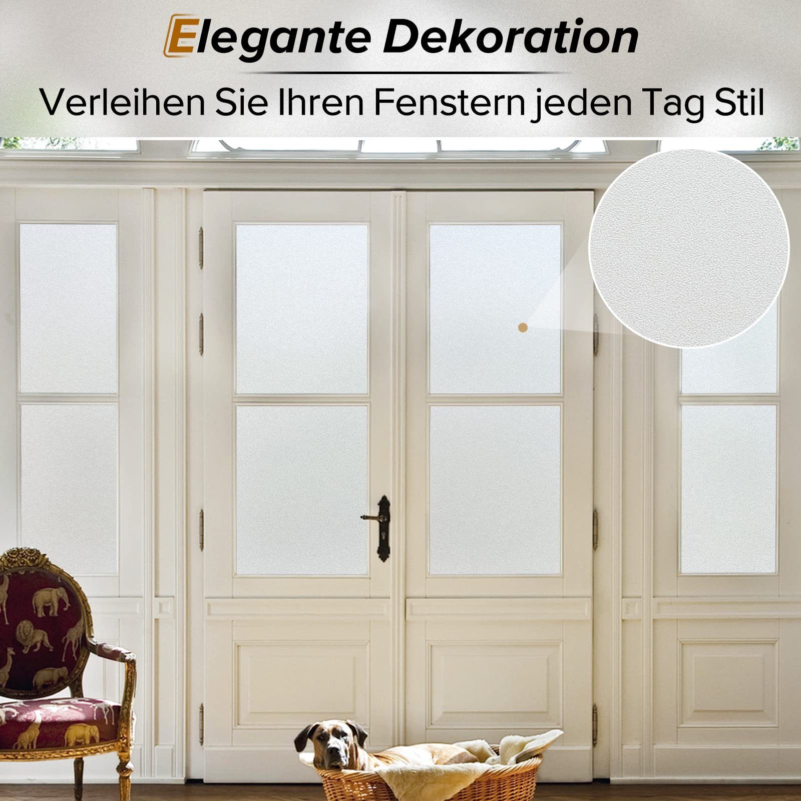 Fensterfolie Fensterfolie Sichtschutzfolie Selbstklebend Für Zuhause Büro 60*100CM, ZmdecQna