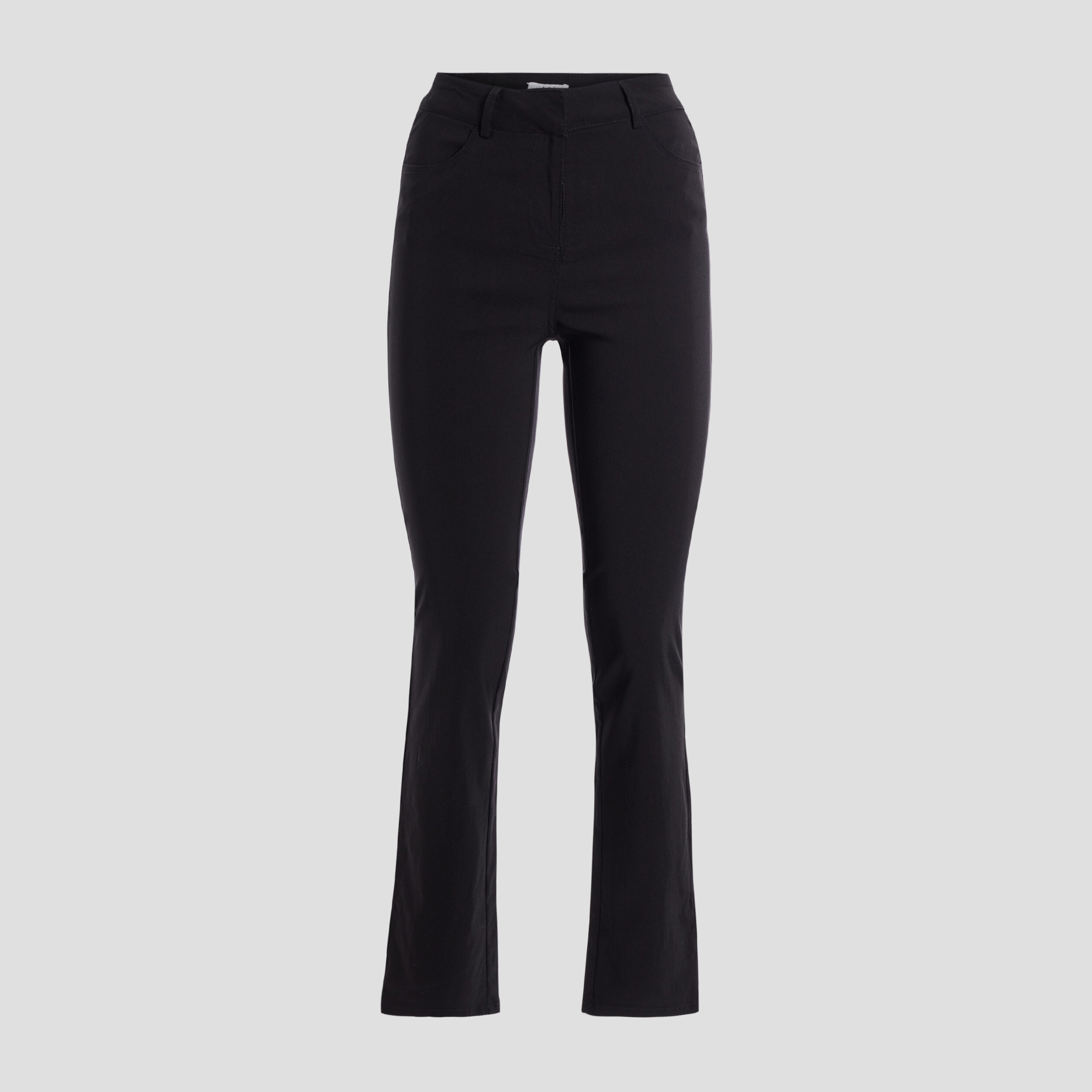 Pantalon droit stretch noir femme | La Halle
