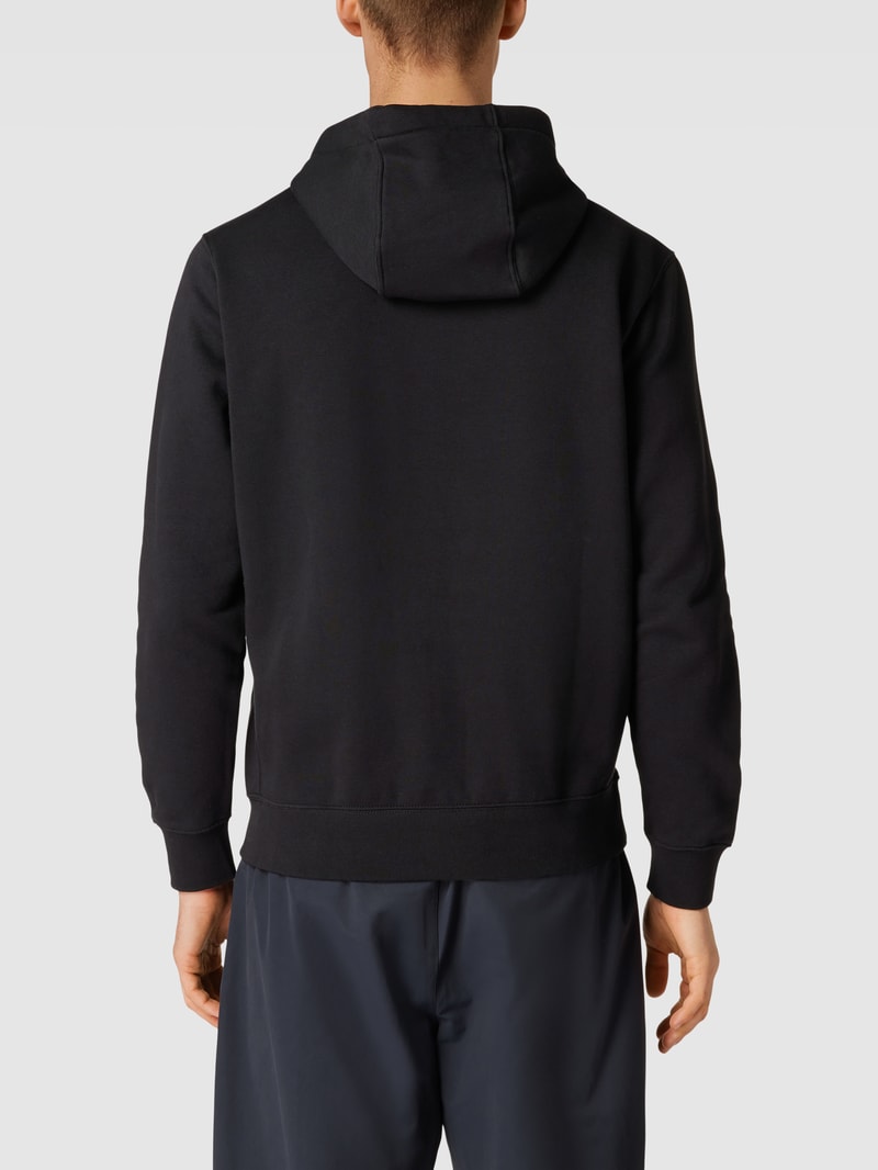 Hoodie mit Label-Stitching Modell 'CLUB' in schwarz