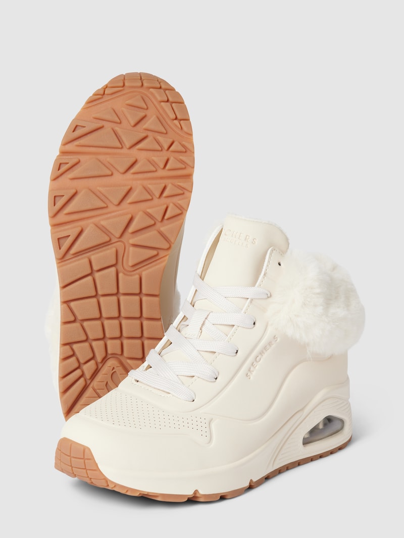 High Top Sneaker mit Label-Details Modell 'UNO' in weiß