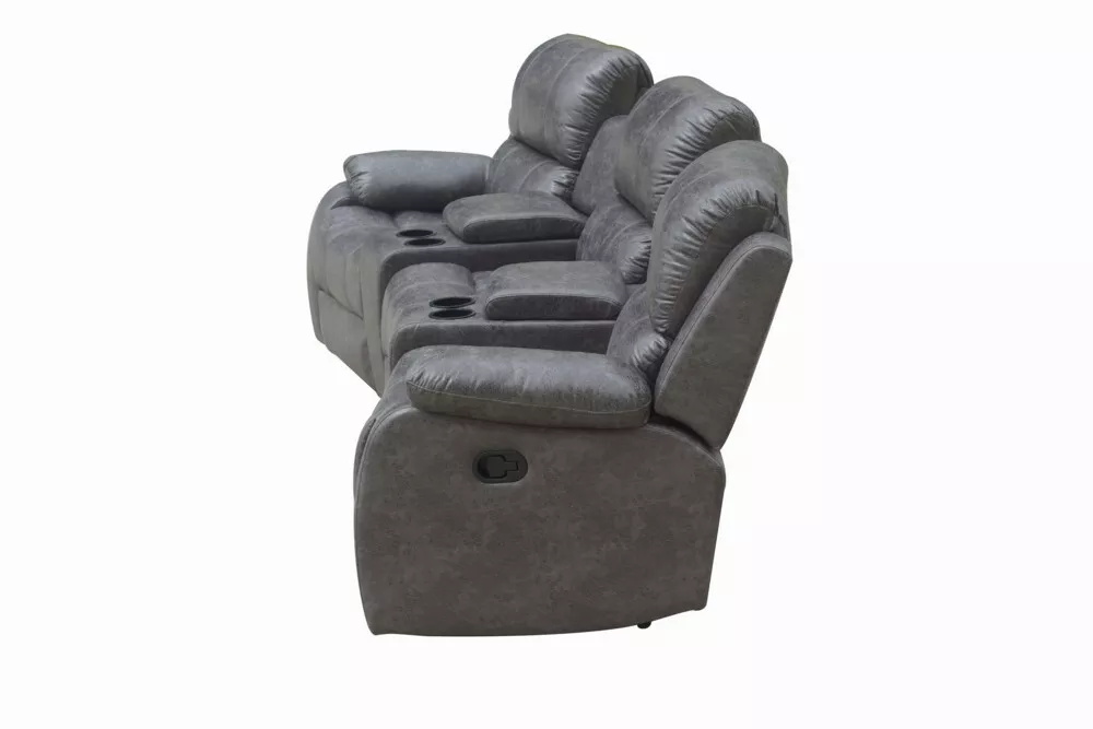Happy Home Happy Home Home-Cinema 3-Sitzer Polstergarnitur grau