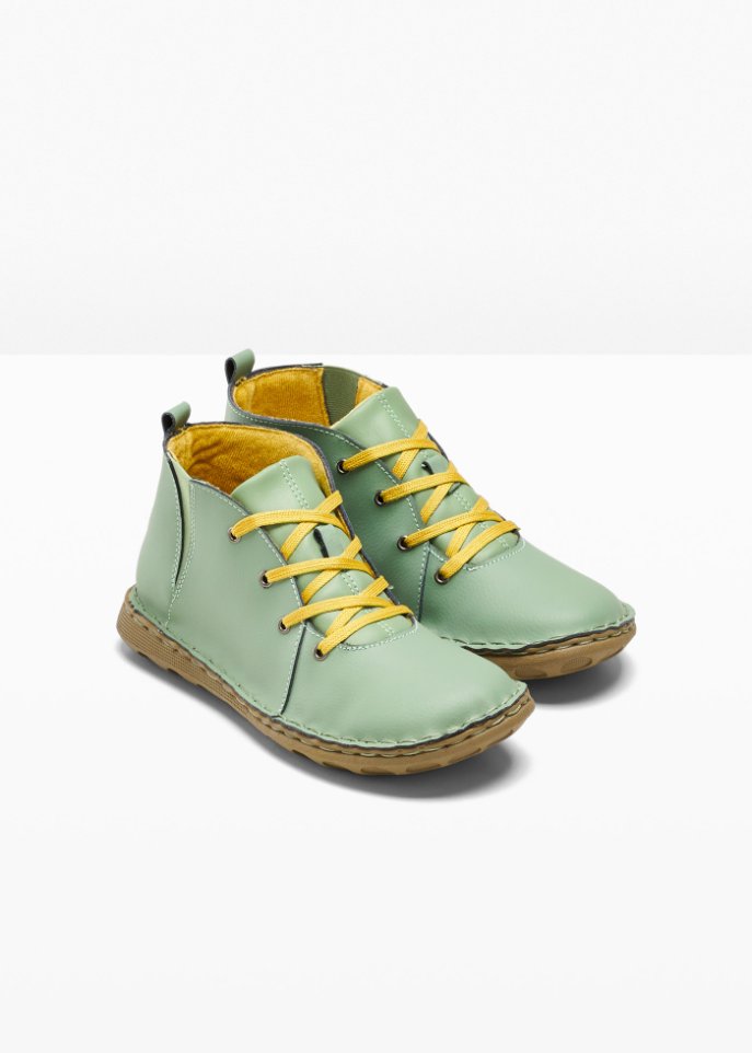 Bequemer Schnür Boot aus Leder