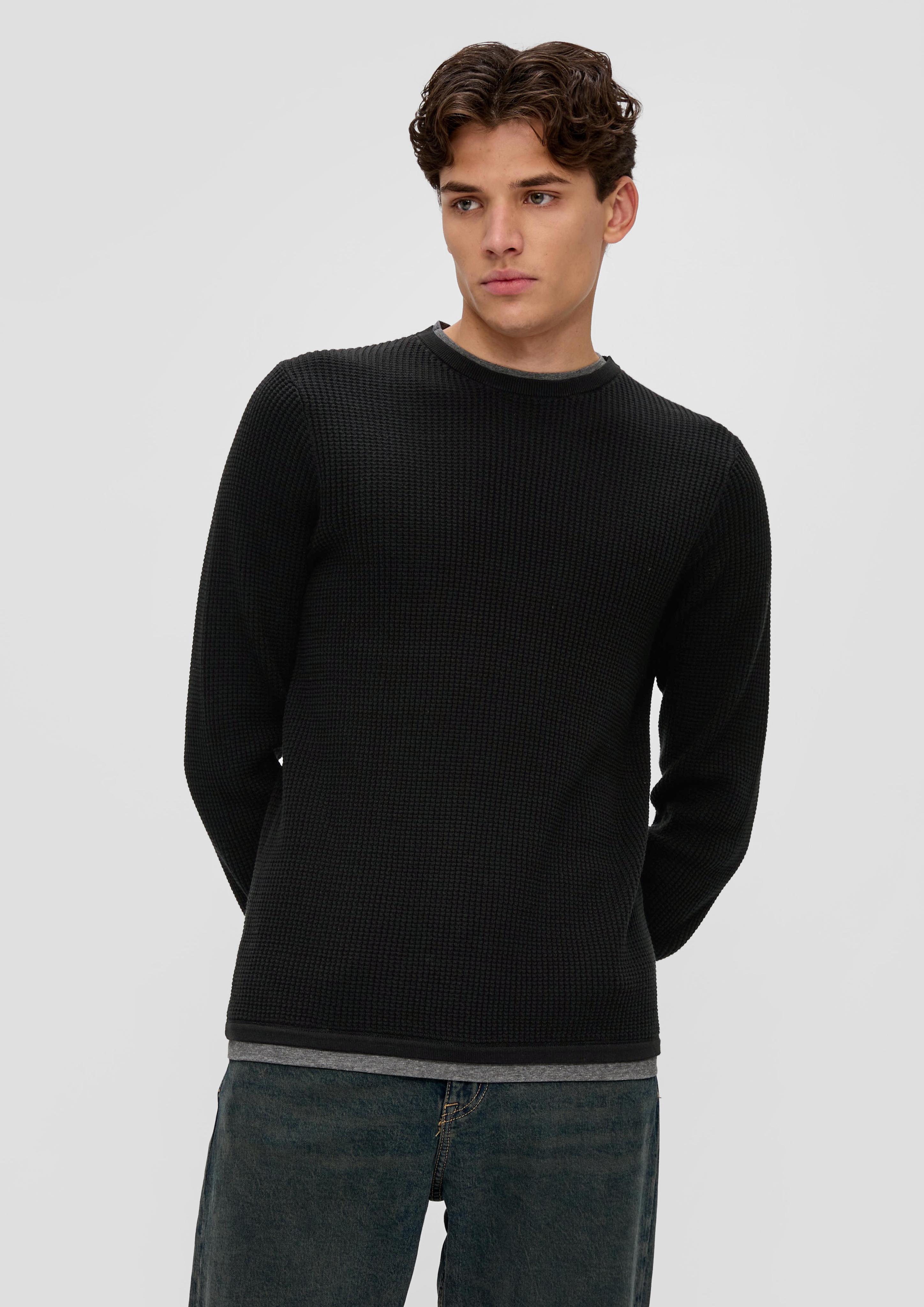 Strickpullover in Layering-Optik  2138583-9999