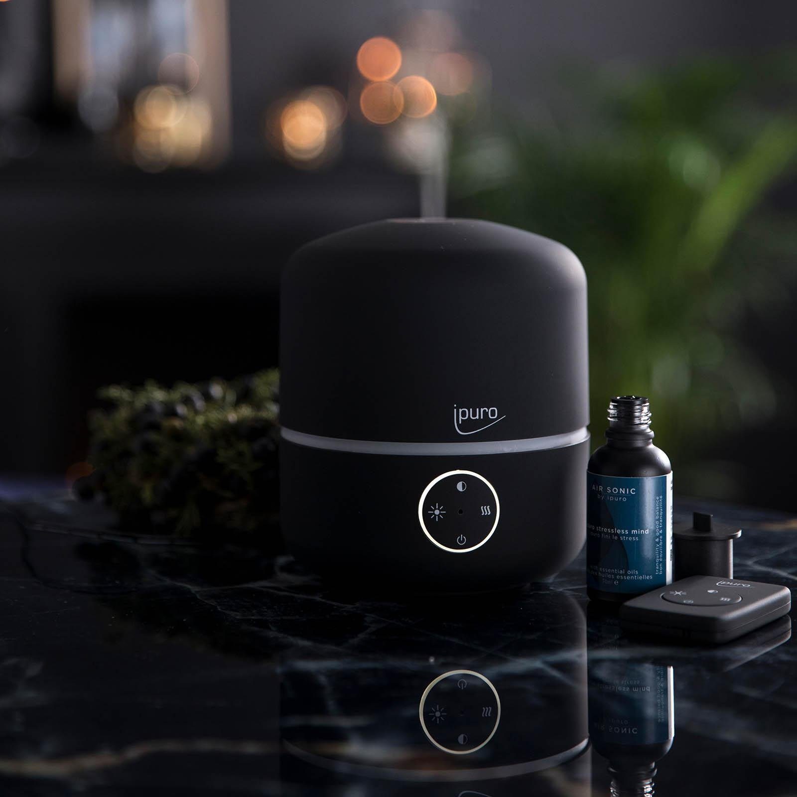 IPURO Diffuser Elektrischer Aroma-Diffusor Good Mood AIR SONIC, aus Aroma-Diffusor, Ø 13 Zentimeter, H 15 Zentimeter
