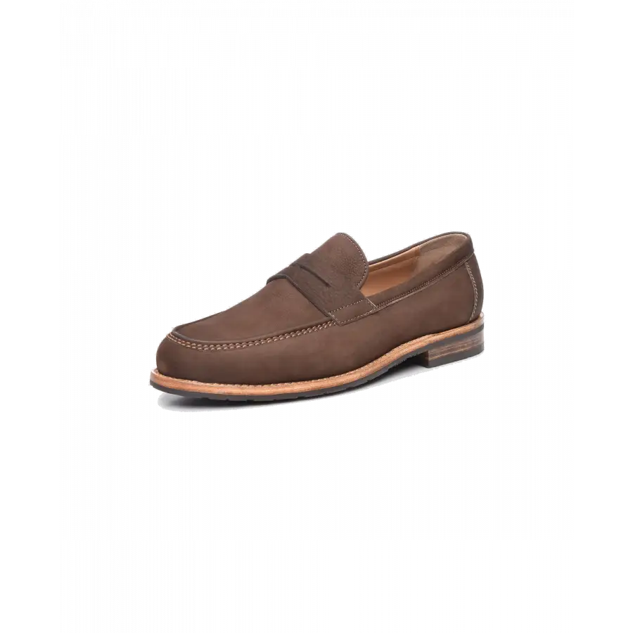Heinrich Dinkelacker - Loafer WIEN PLAIN BD Nubukleder - braun