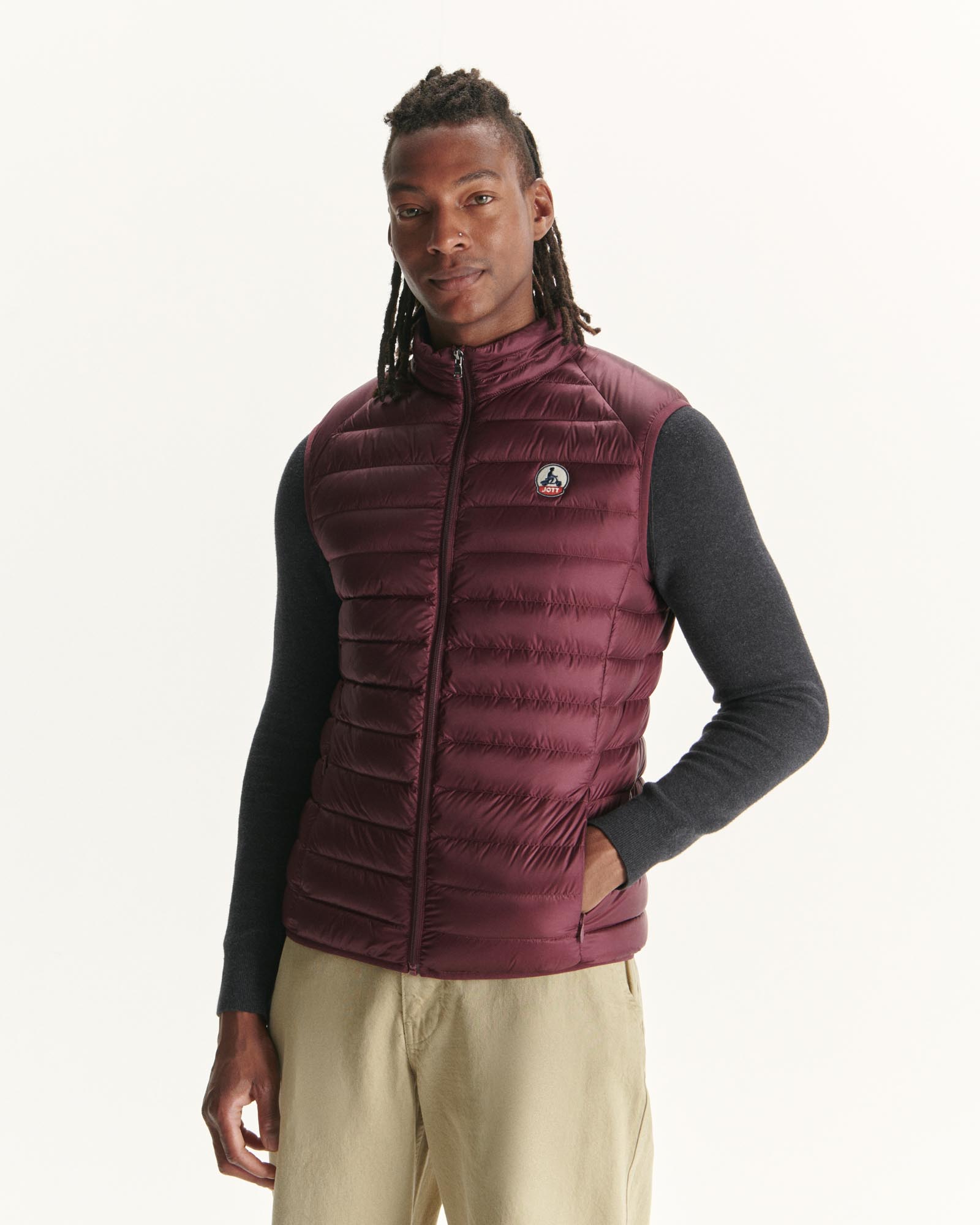 Doudoune sans manches Aubergine Tom