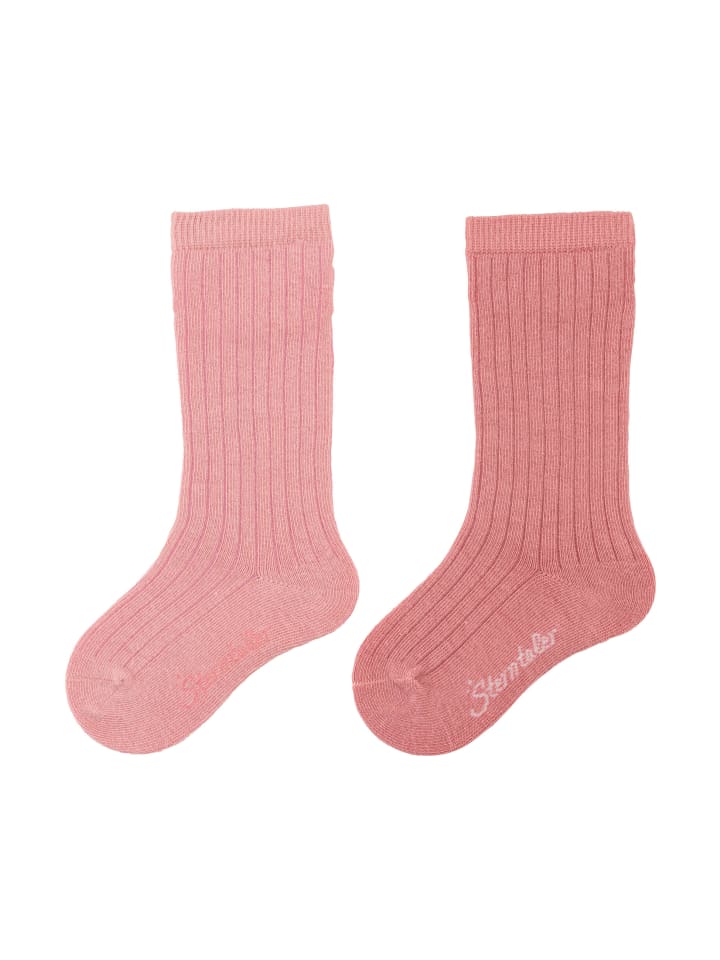 Sterntaler Kniestrümpfe 2er-Pack uni in rosarot günstig kaufen