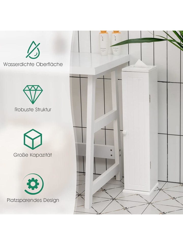 COSTWAY Toilettenpapier Schrank in Weiß günstig kaufen onesize