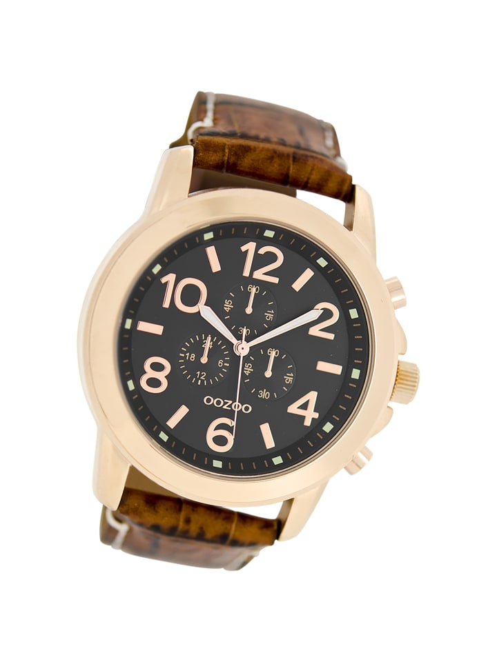 Oozoo Analog-Armbanduhr Oozoo Timepieces braun extra groß (ca. 46mm) günstig kaufen onesize